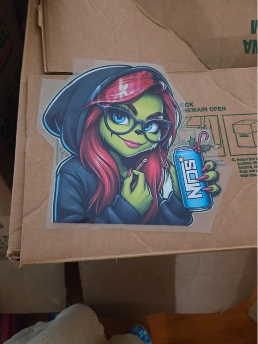 Grinch girl iron on patch